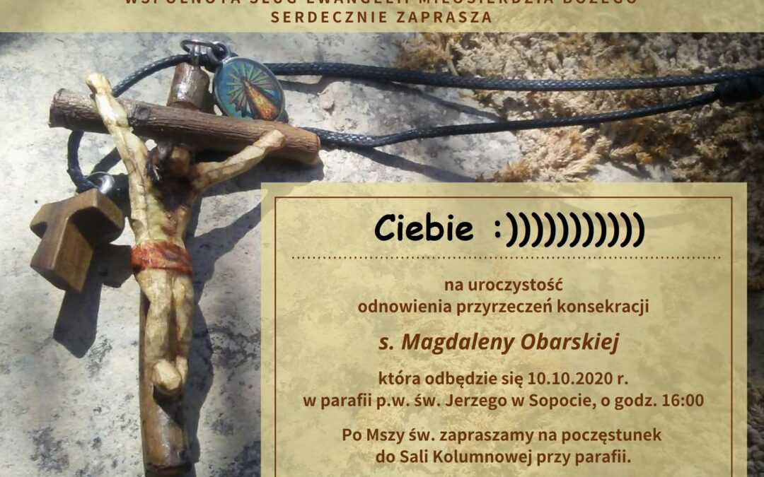 Przyrzeczenia konsekracji s. Magdy